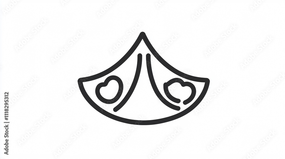 custom made wallpaper toronto digitalHalf Moon Dim Sum Outline Icon Transparent Vector Isolated