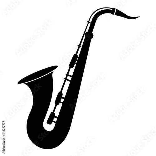 saxophone isolated on black