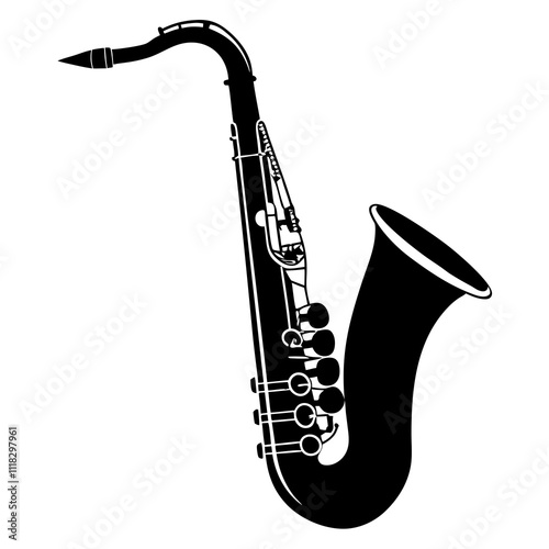 saxophone isolated on black