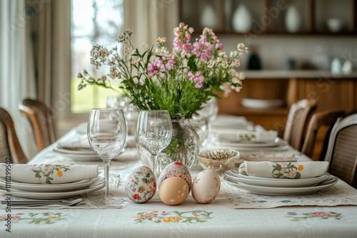 Wallpaper Mural Beautifully arranged table for an elegant Easter gathering Torontodigital.ca