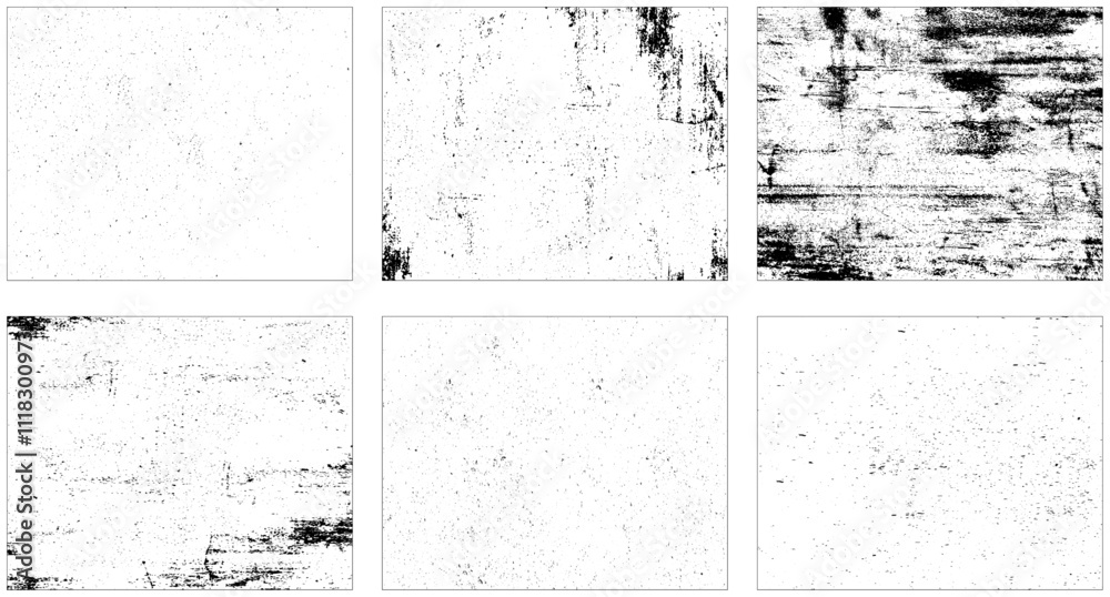 Destroyed grunge scratches plaster on aged painted brushed surface vector. Set of vector paint brush stroke, ink splash and grungy decoration. Destroyed grunge scratches plaster on aged painted brushed surface vector. Set of vector paint brush stroke, ink splash and grungy decoration.