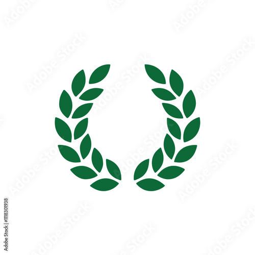 Set of wreaths and branches with leaves. Hand drawing laurel wreaths and branches collection. Laurels wreaths, swirls, twigs and flower ornaments. Herbs, flowers and plants elements. Design elements.