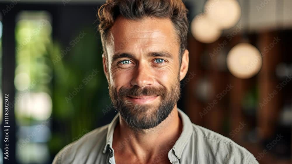 Closeup Portrait of a Smiling Man Closeup Portrait of a Smiling Man