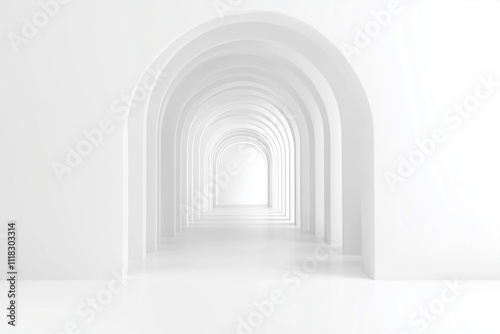 3d white arch