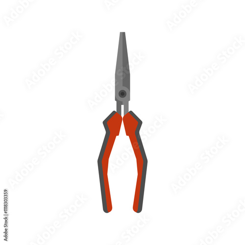 plier illustration vector flat design isolated on white background. pliers illustration of carpentry tools, work tools, building shops, and mechanical equipment