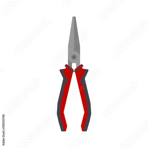plier illustration vector flat design isolated on white background. pliers illustration of carpentry tools, work tools, building shops, and mechanical equipment