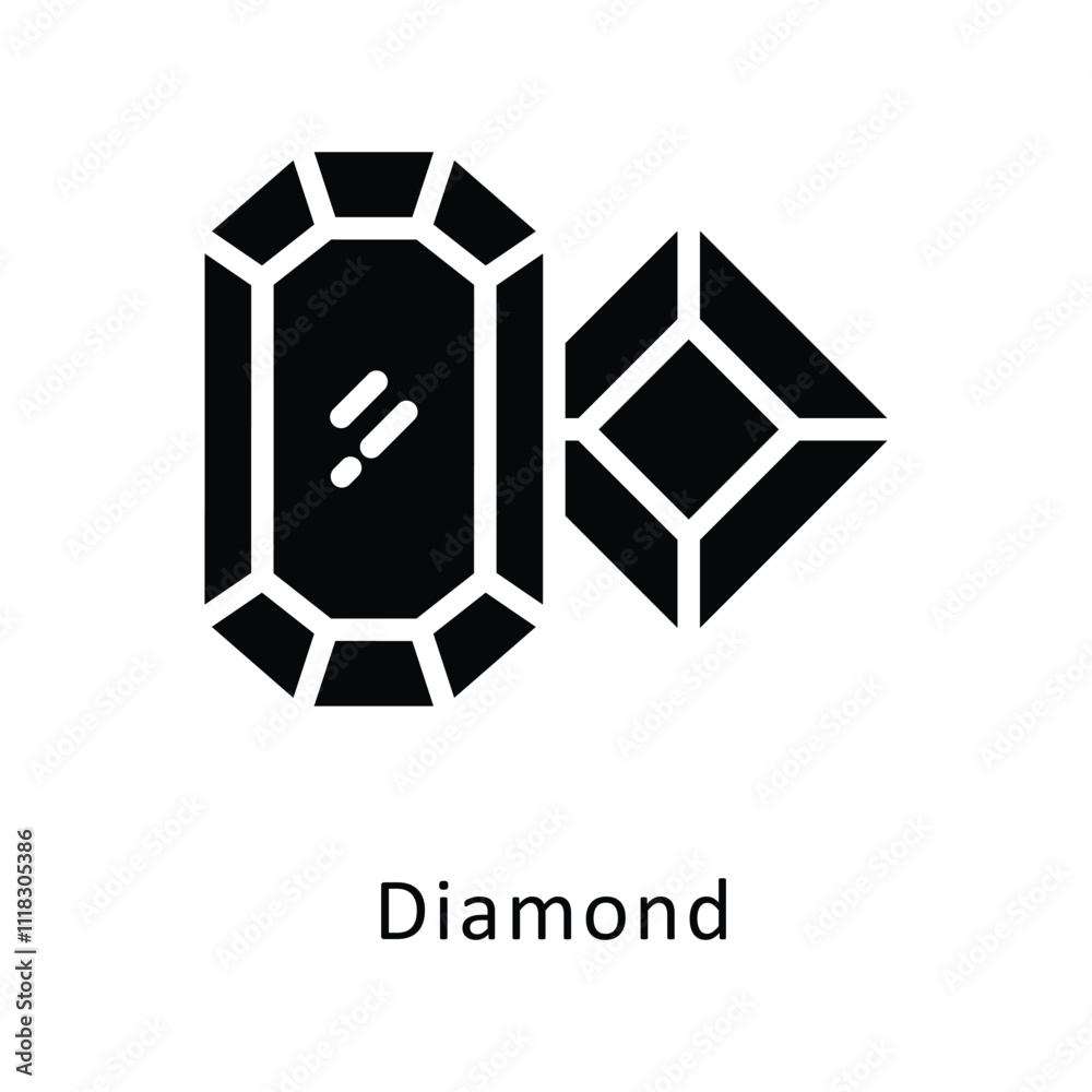 Diamond Vector Glyph Icon. Eps 10 File Diamond Vector Glyph Icon. Eps 10 File