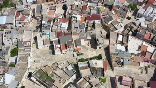 Aerial view of Canosa di Puglia town located in the province of Barletta, Andria, Trani, Italy 