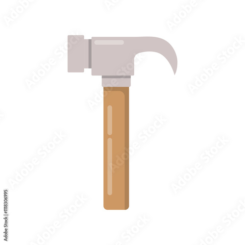 Hammer flat vector design isolated on a white background