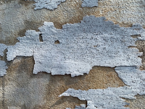 Old cement wall with peeling paint texture, Abstract crack concrete wall background