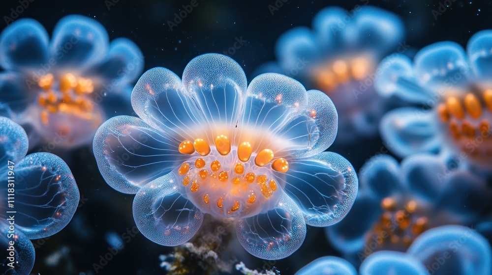 Close-up of Bioluminescent Sea Creature