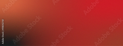 Abstract Colorful gradient background, combination of shades arranged on a plate. Vibrant red and black gradient background with textured grain and luminous glow effect. Dark candy apple red gradient