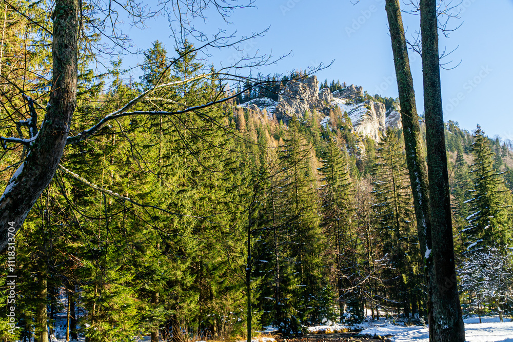 Góry zimą, Tatry w Polsce szczyt Nosala obok Zakopanego