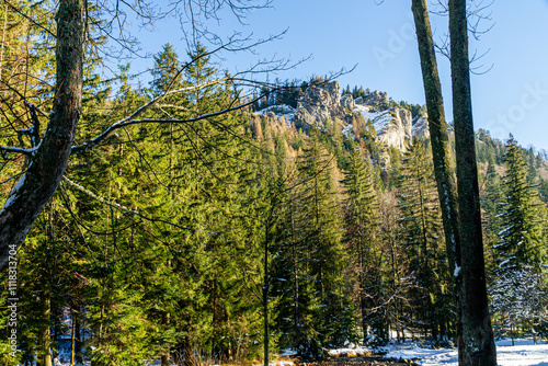 Góry zimą, Tatry w Polsce szczyt Nosala obok Zakopanego