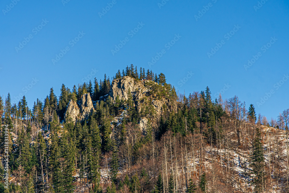 Góry zimą, Tatry w Polsce szczyt Nosala obok Zakopanego