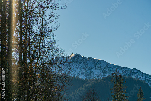 Kasprowy Wierch, góry Tatry w Polsce zimą. Popularny szczyt w Tatrach Zachodnich na który można wyjechać kolejką górską. photo