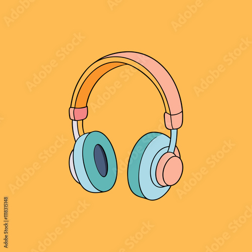 headphones on a white background