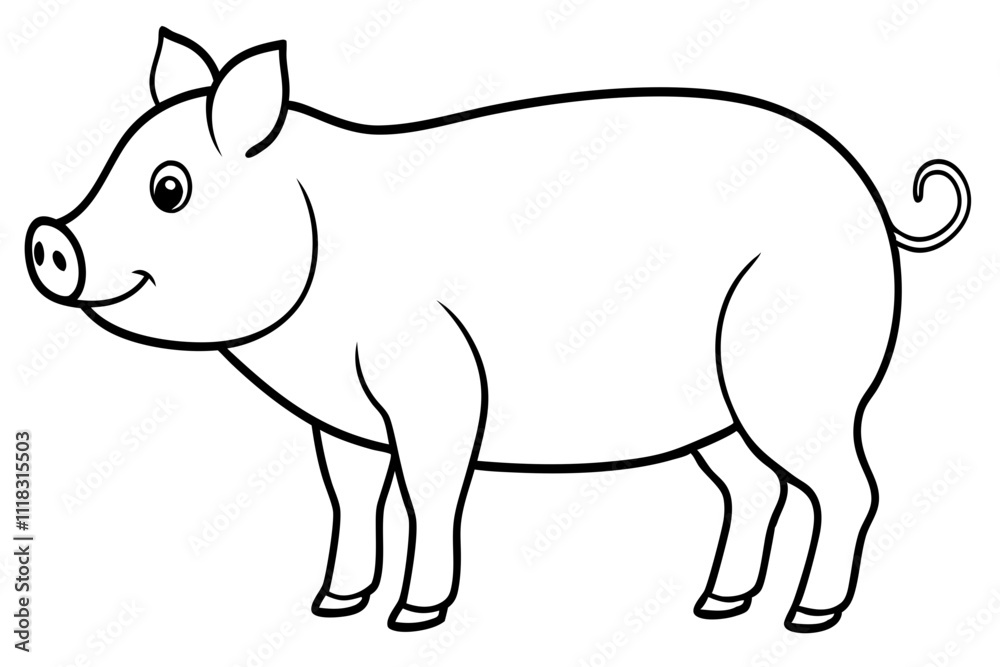 illustration of a pig illustration of a pig