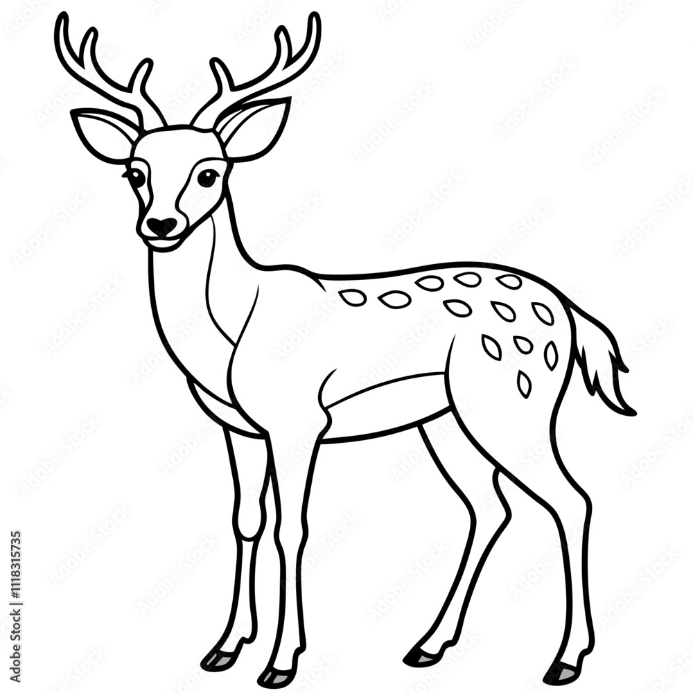 Fototapeta premium silhouette of a deer