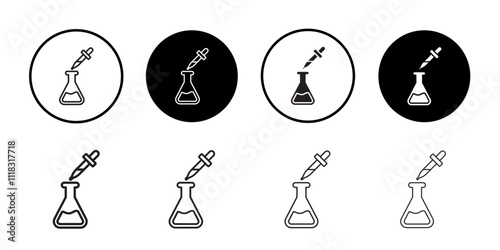 Chemical test icon Line Art Logo set