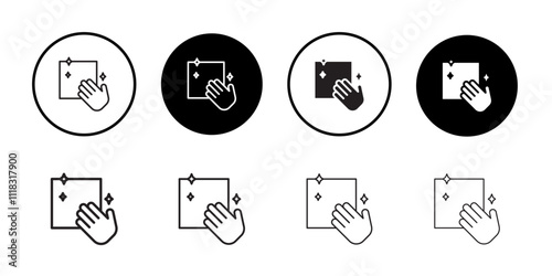 Clean icon Line Art Logo set