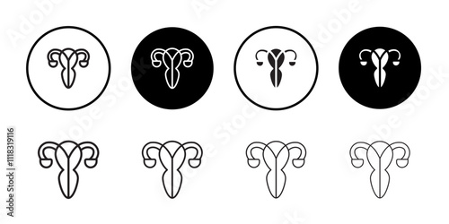 Gynecology icon Line Art Logo set