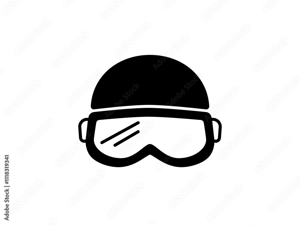 goggles helmet pictogram icon flat style for mobile app ui or ux, vector illustration logo symbol design sign, isolated on white goggles helmet pictogram icon flat style for mobile app ui or ux, vector illustration logo symbol design sign, isolated on white