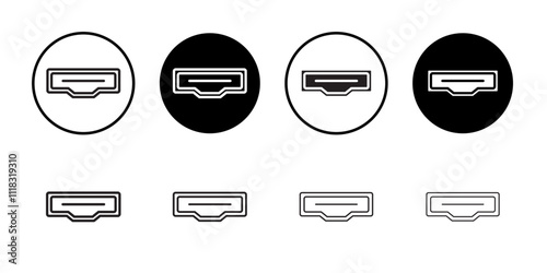 HDMI icon Line Art Logo set