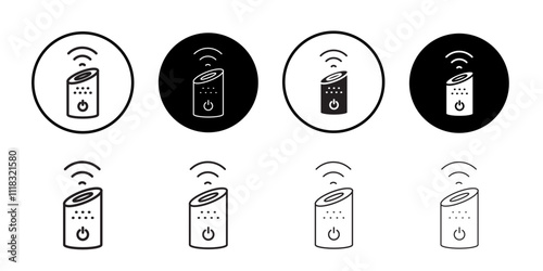 Smart speaker icon Line Art Logo set