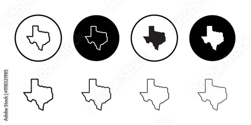 Texas icon Line Art Logo set