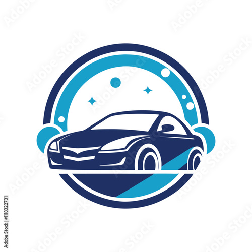 modern minimal home cleaner and car washing logo vector art design