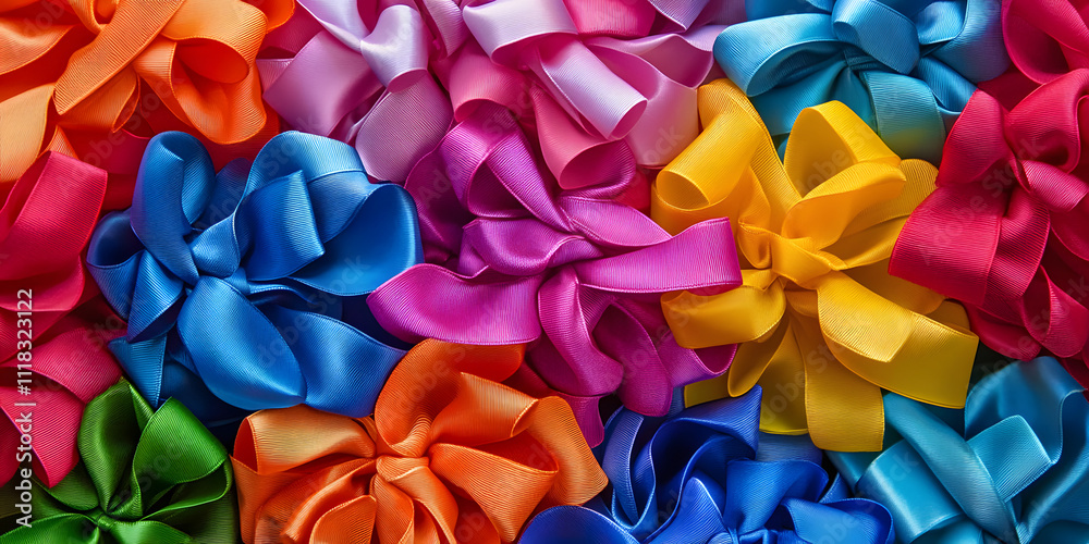 Colorful Satin Ribbon Bows Collection Colorful Satin Ribbon Bows Collection