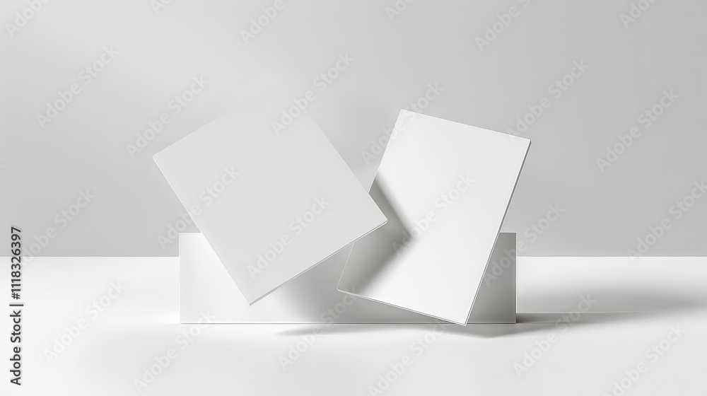 Blank White Paper Mockup Minimalist Design, Studio Photography, Clean Branding, Elegant Presentation Blank White Paper Mockup Minimalist Design, Studio Photography, Clean Branding, Elegant Presentation