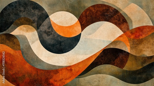 Abstract Background Inspired by Nature Featuring Fluid Shapes and Earthy Tones, Perfect for Creative Projects and Digital Designs