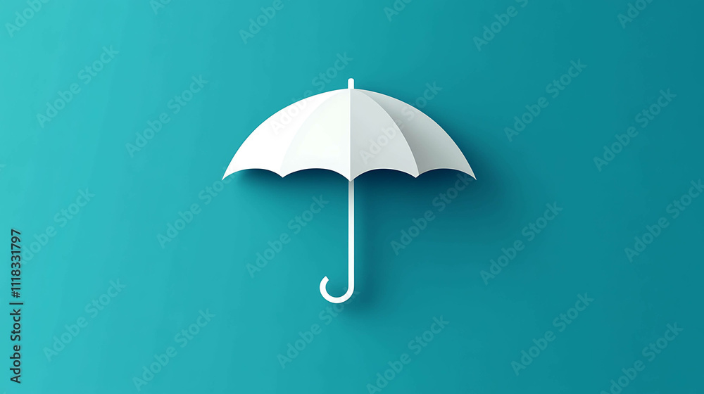 umbrella on a blue background umbrella on a blue background