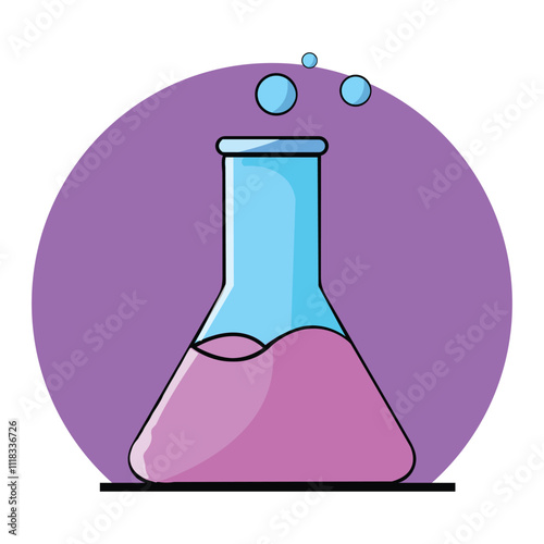 Chemical Reaction At Science Lab With White Background