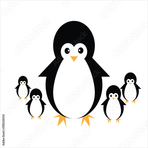 Isolated Penguin With White Background photo