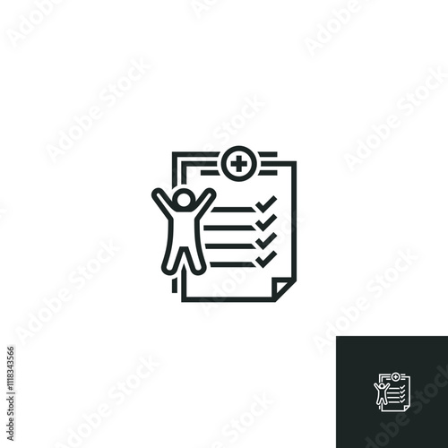 General check up icon isolated on white background
