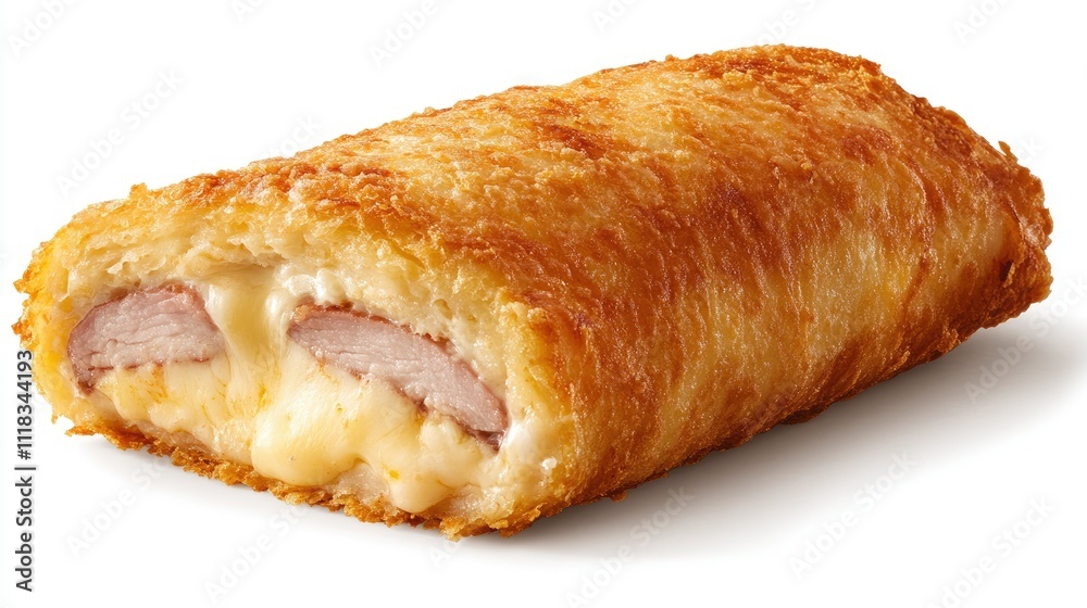 Crispy Fried Chicken Roll with Creamy Cheese Filling and Golden Crust Crispy Fried Chicken Roll with Creamy Cheese Filling and Golden Crust
