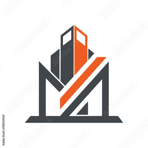 minimalist modern real estate, construction logo, and vector art design.