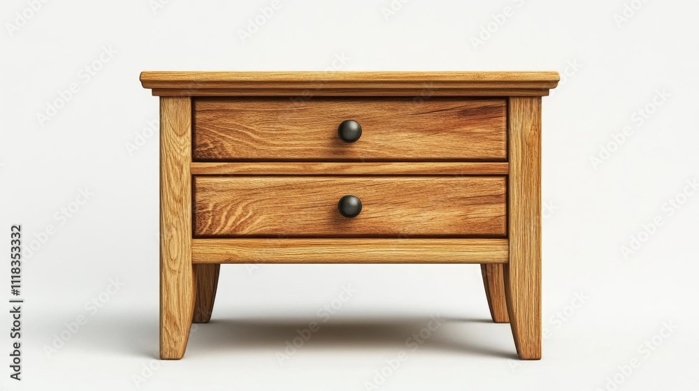 A wooden nightstand with two drawers, featuring a smooth surface and simple design, ideal for bedroom storage and decor. A wooden nightstand with two drawers, featuring a smooth surface and simple design, ideal for bedroom storage and decor.