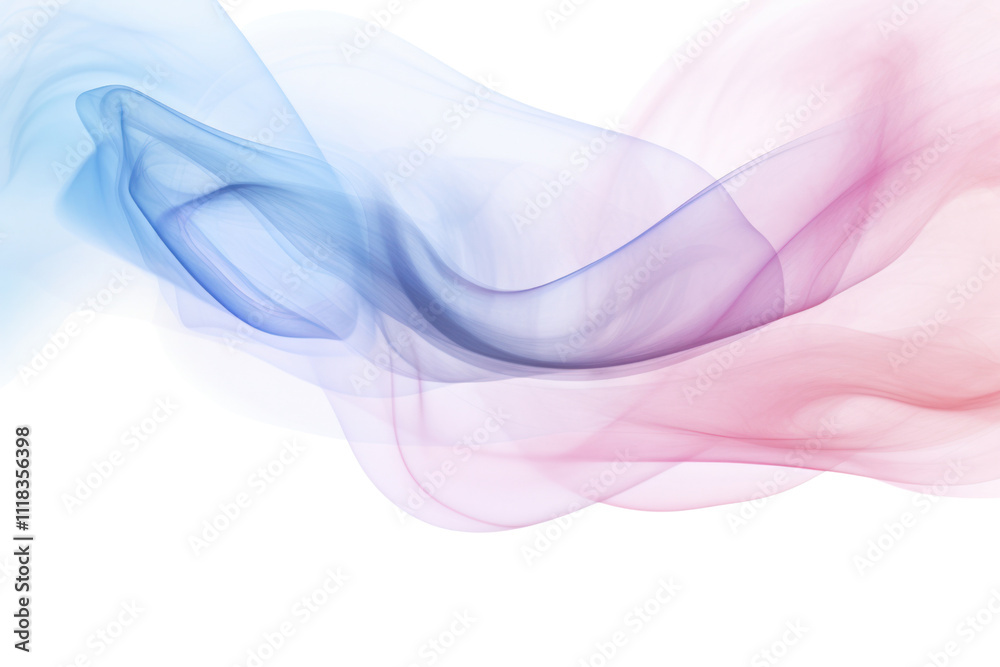 Soft, pastel-colored smoke drifting slowly, creating a calming and artistic visual effect isolated on white background Soft, pastel-colored smoke drifting slowly, creating a calming and artistic visual effect isolated on white background