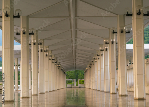 Symmetry in the corridor: A Majestic Symbol of Modern Islamic Architecture photo