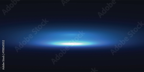 Laser lines of light. Horizontal neon light. Neon blue horizontal speed lines. Glowing stripes. Laser beams. light lines of movement and speed in neon color