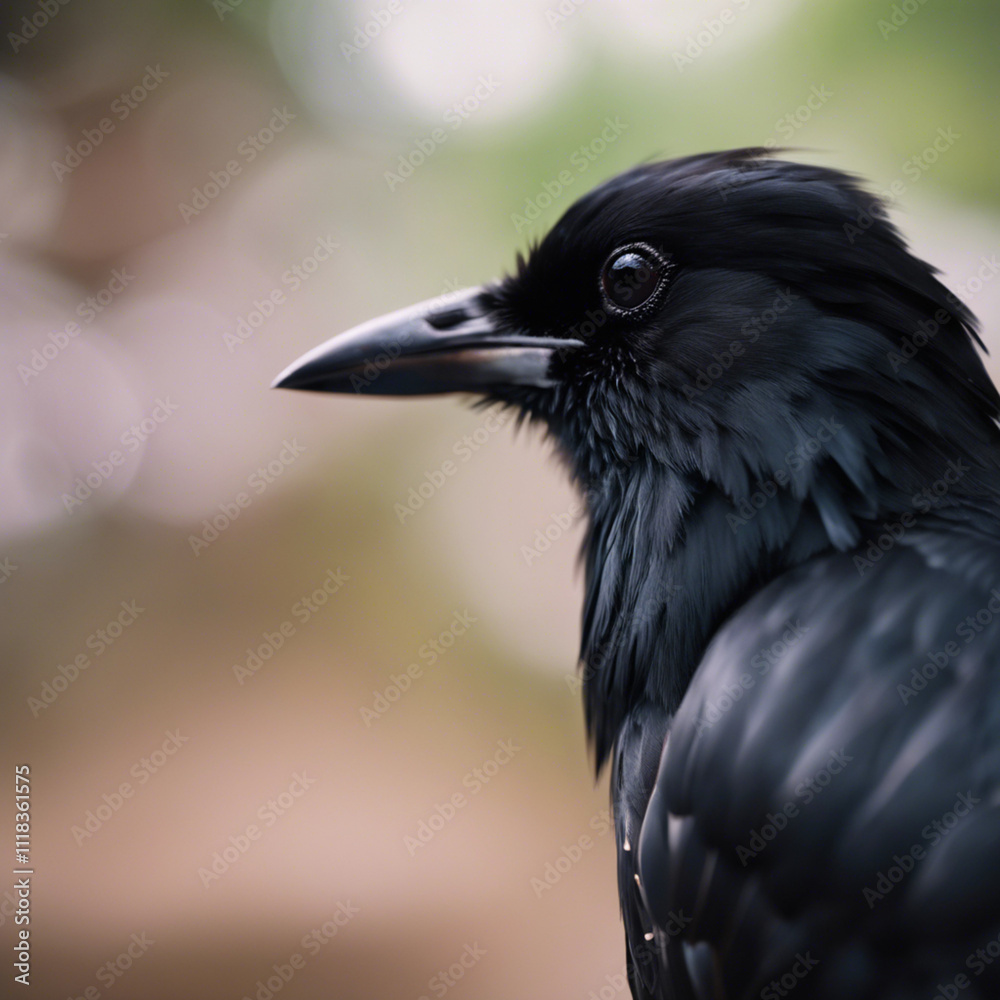 Fototapeta premium Black Bird Closeup
