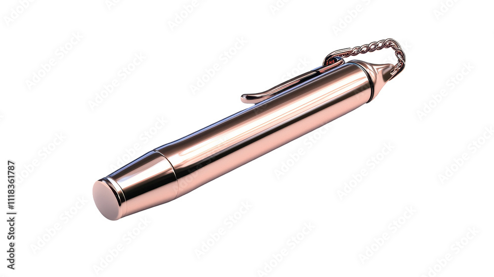 Naklejka premium Elegant metal pen for professional settings. transparent background