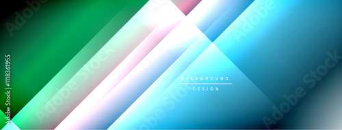 Colorful gradient with lines made of shadow and light. Creative background