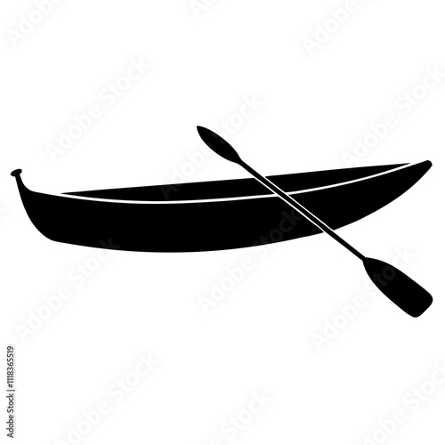 canoe on a white background