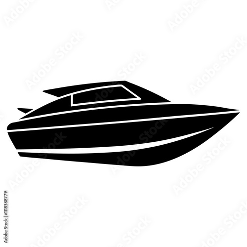 boat on white background