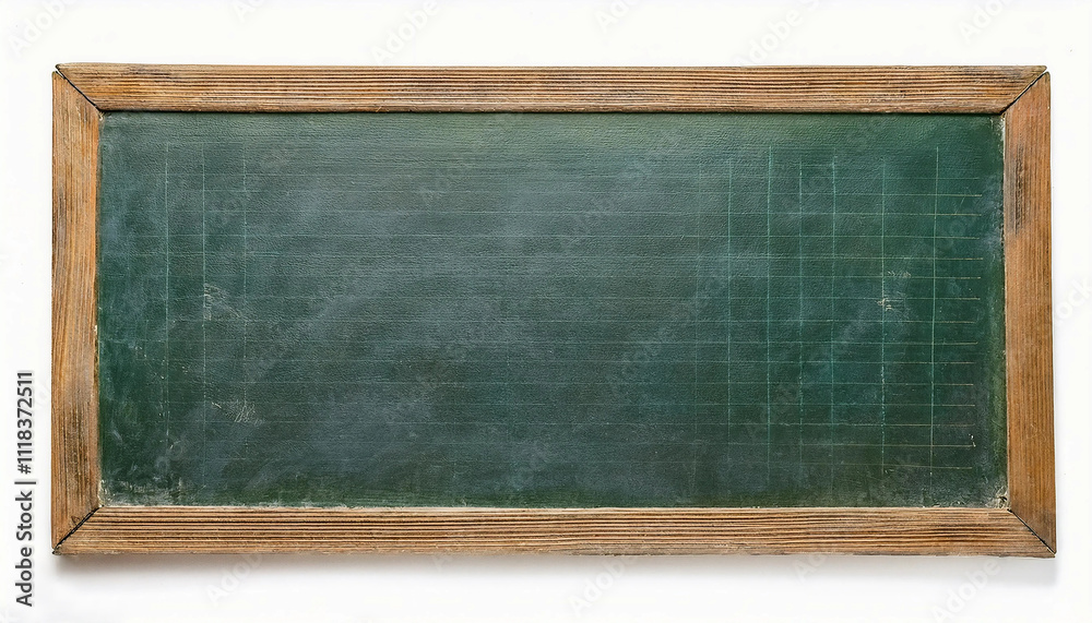 An empty chalkboard with a wooden frame, perfect for educational presentations, classroom lessons. Ideal for conveying concepts of learning and teaching. Isolated on white background An empty chalkboard with a wooden frame, perfect for educational presentations, classroom lessons. Ideal for conveying concepts of learning and teaching. Isolated on white background